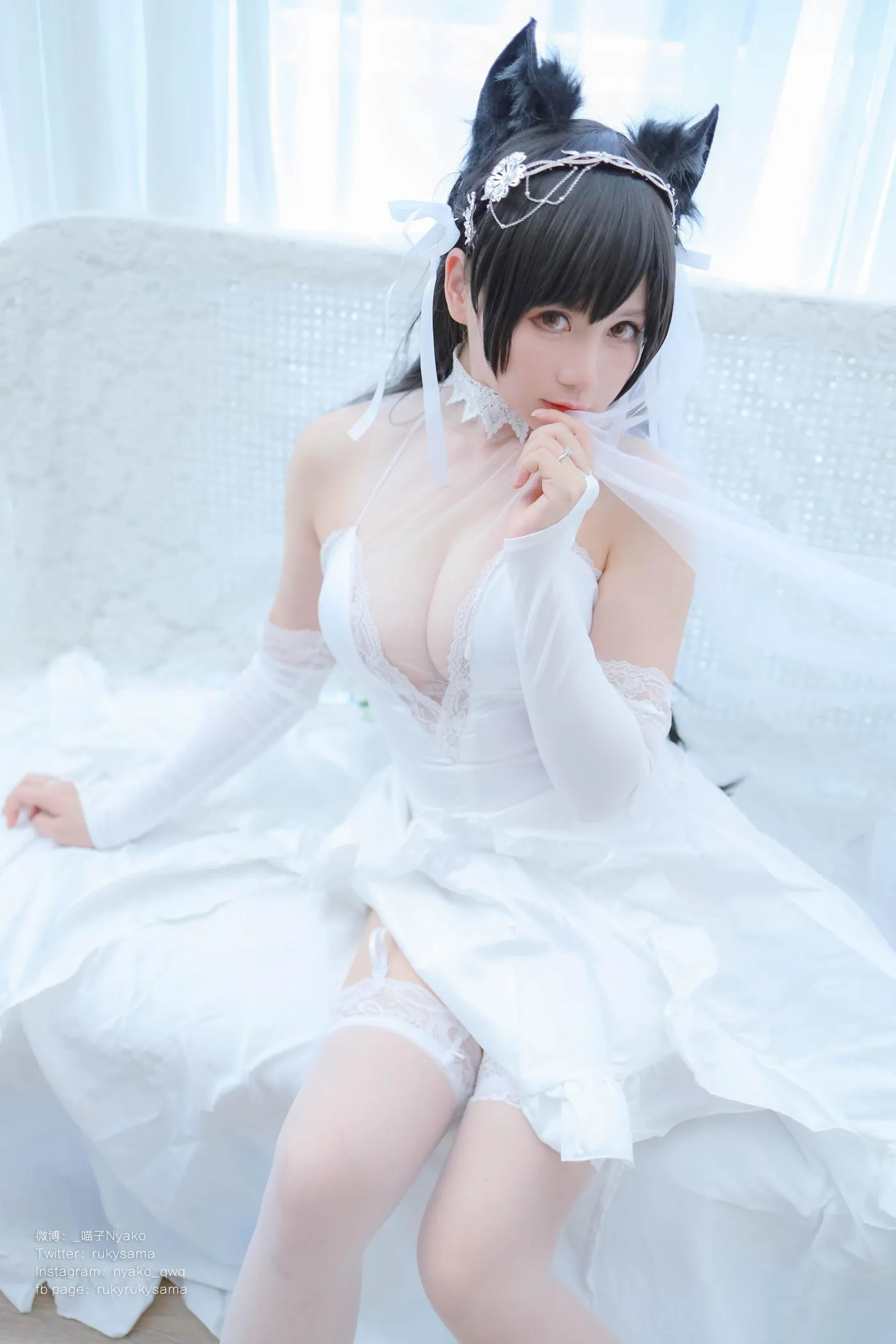 Nyako喵子 – NO.38 爱宕婚纱 [62P]插图3